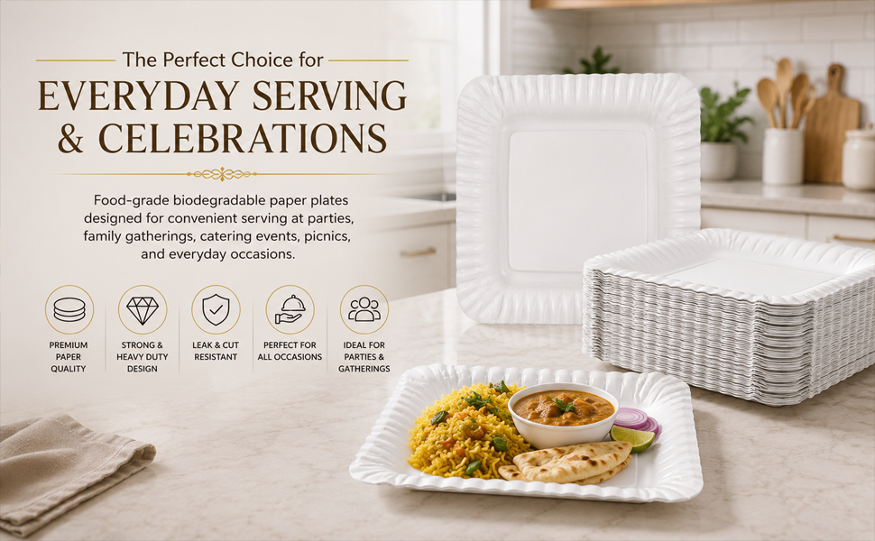 GK Bio Paper Plate 10x12 inch